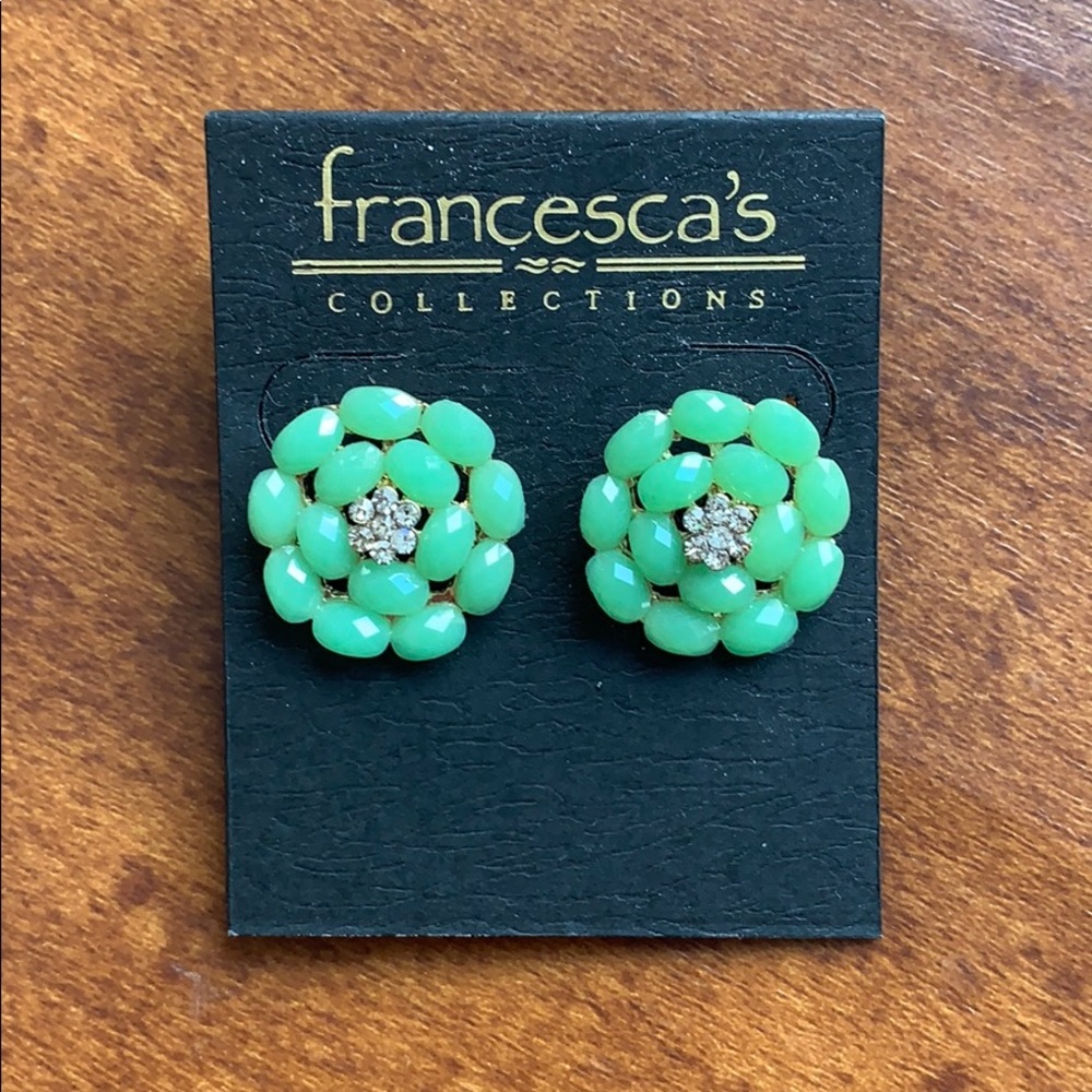NWT Francesca’s Mint Jewel Earrings